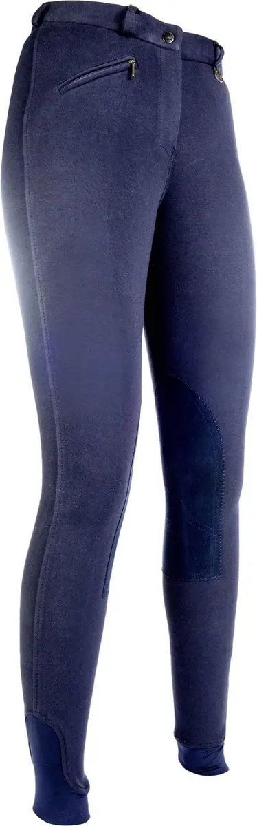 HKM Rijbroek Penny easy softline knievlak donkerblauw/donkerblauw 146