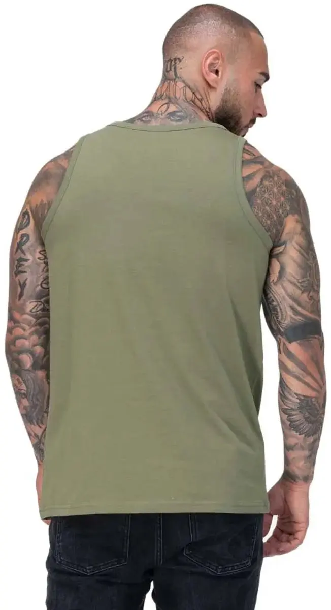 Lonsdale Moston Mouwloos T-shirt 2XL - Olive/Black - afbeelding 3 van 6