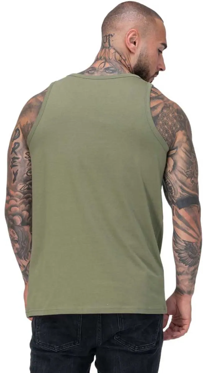 Lonsdale Moston Mouwloos T-shirt 2XL - Olive/Black - afbeelding 2 van 6