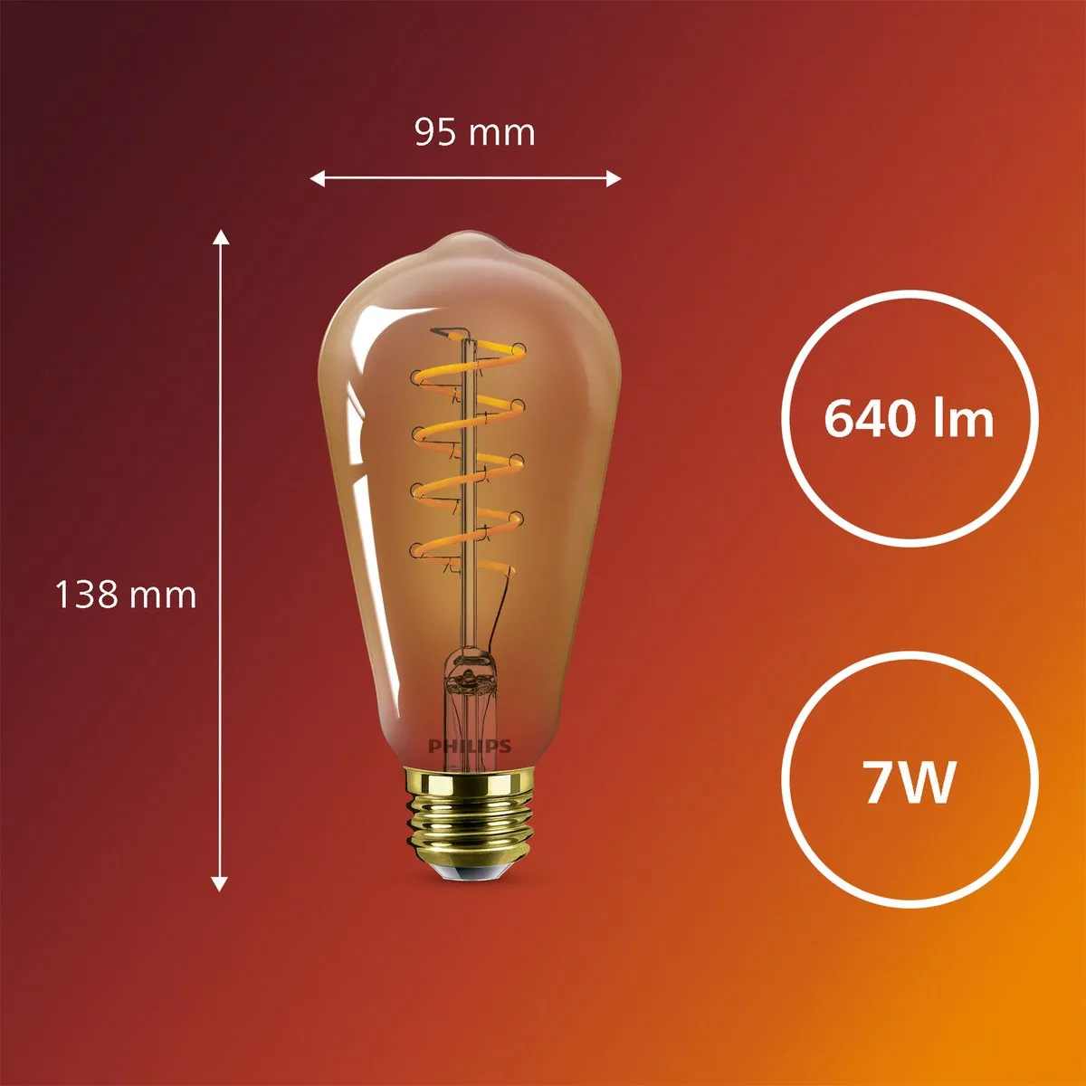 Philips Deco LED SceneSwitch E27 ST64 7W - Warm wit