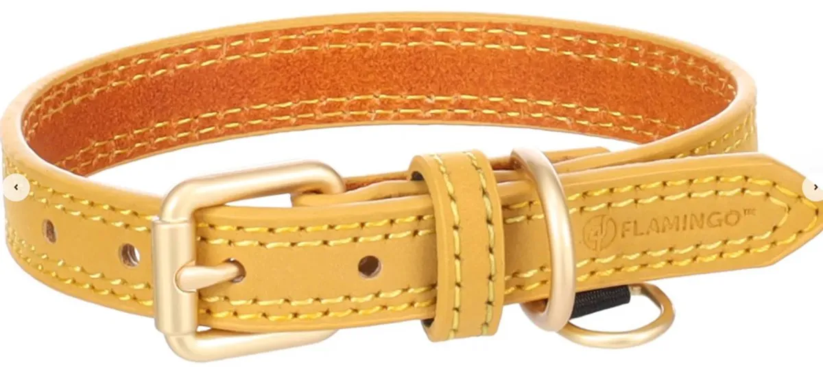 Flamingo Virginia Halsband Geel L 43-53cm