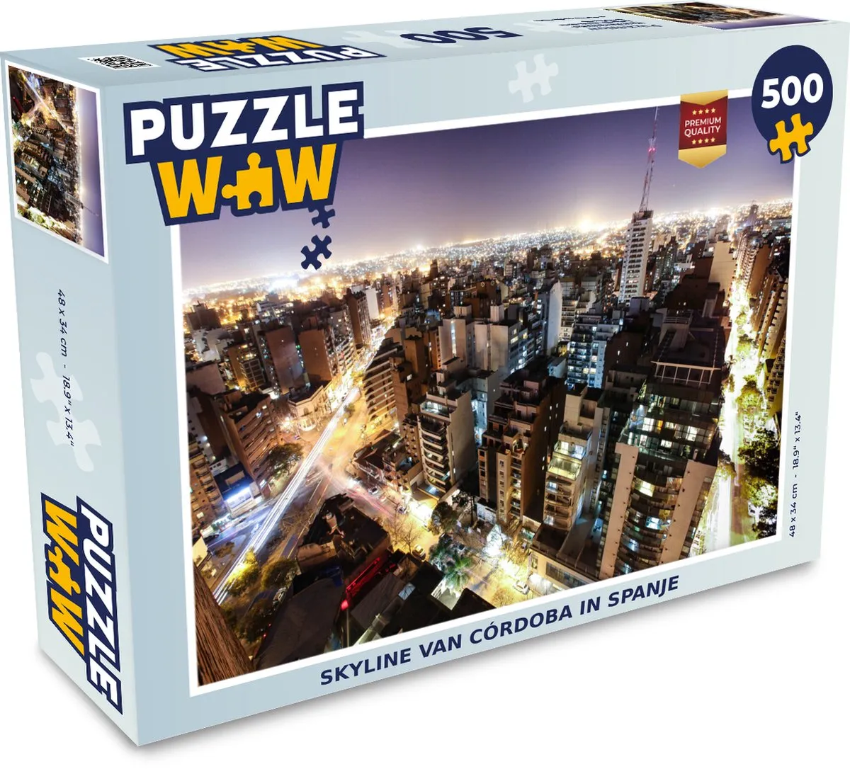PuzzleWow Skyline Córdoba Legpuzzel 500 Stuks