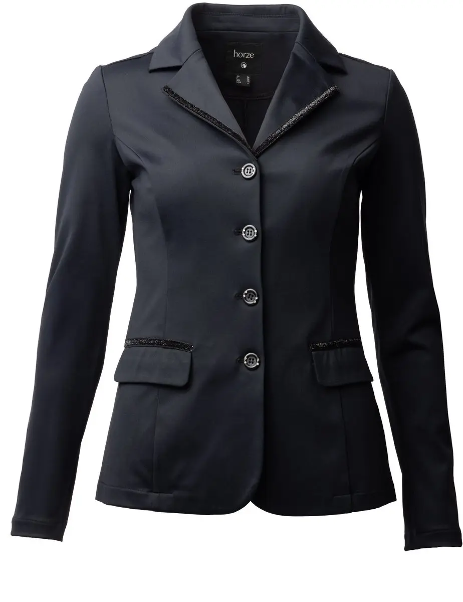 Horze Ada Dames wedstrijdjack met glitters, Black, 44