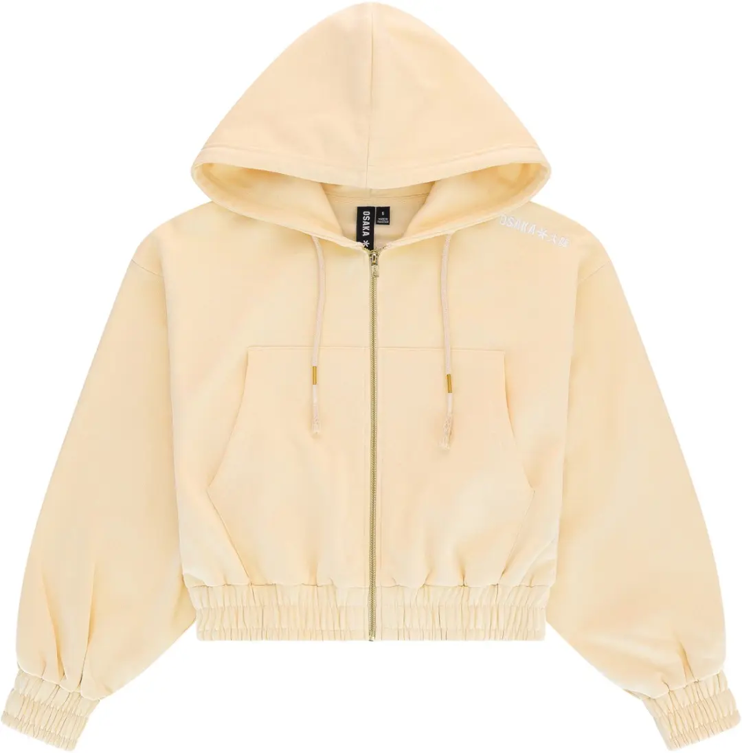 Osaka Women Cropped Full Zip Hoodie Washi