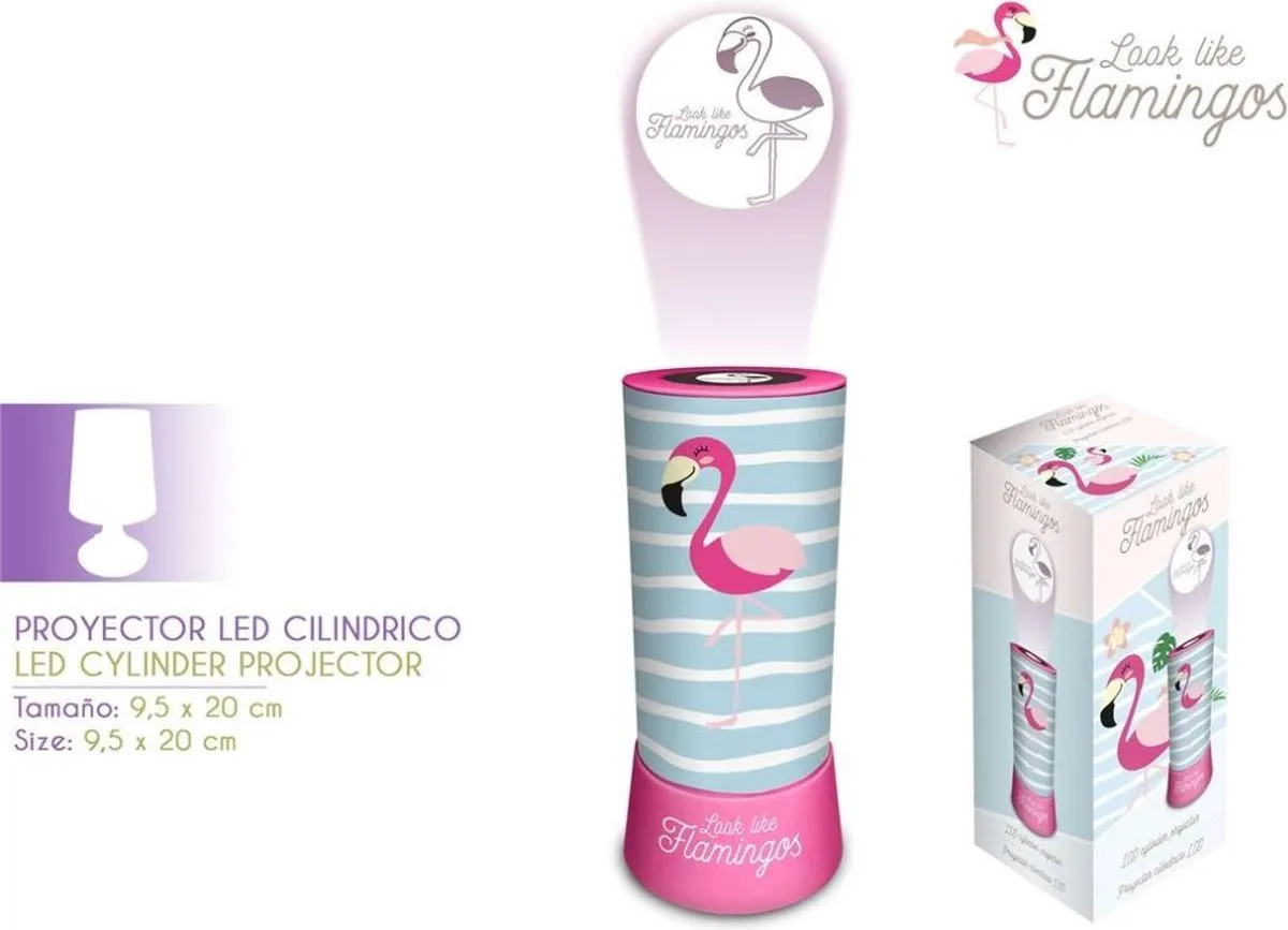 Flamingo Nachtlamp met Plafond Projector