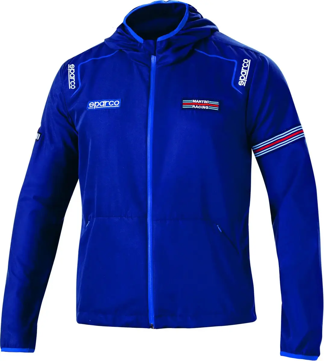 Sparco Windstopper Martini Racing Lichtgewicht Waterafstotende Jas met Iconische Details - Marineblauw - Maat XL