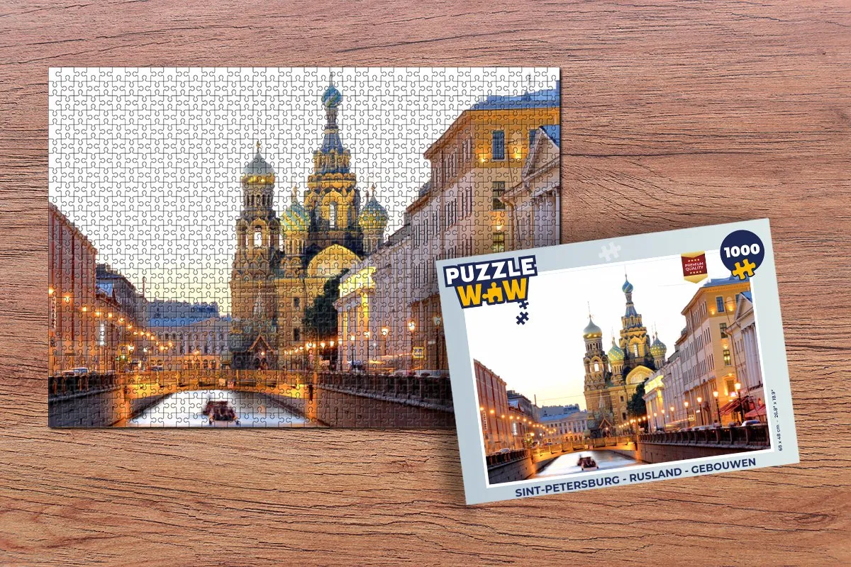 PuzzleWow Sint-Petersburg Legpuzzel 1000 Stuks - Multicolor