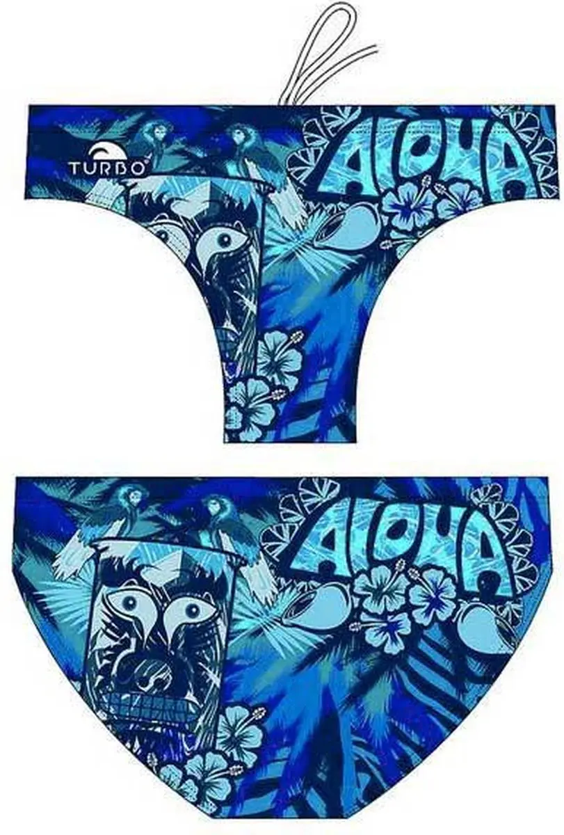 Turbo Aloha Zwemslip Blauw 5XL Man