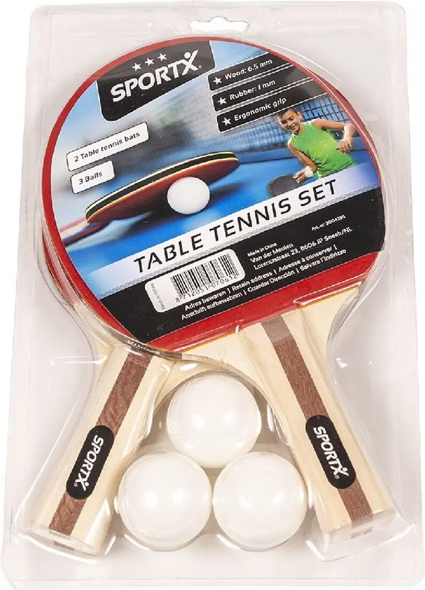 SportX Tafeltennis Set 5-delig