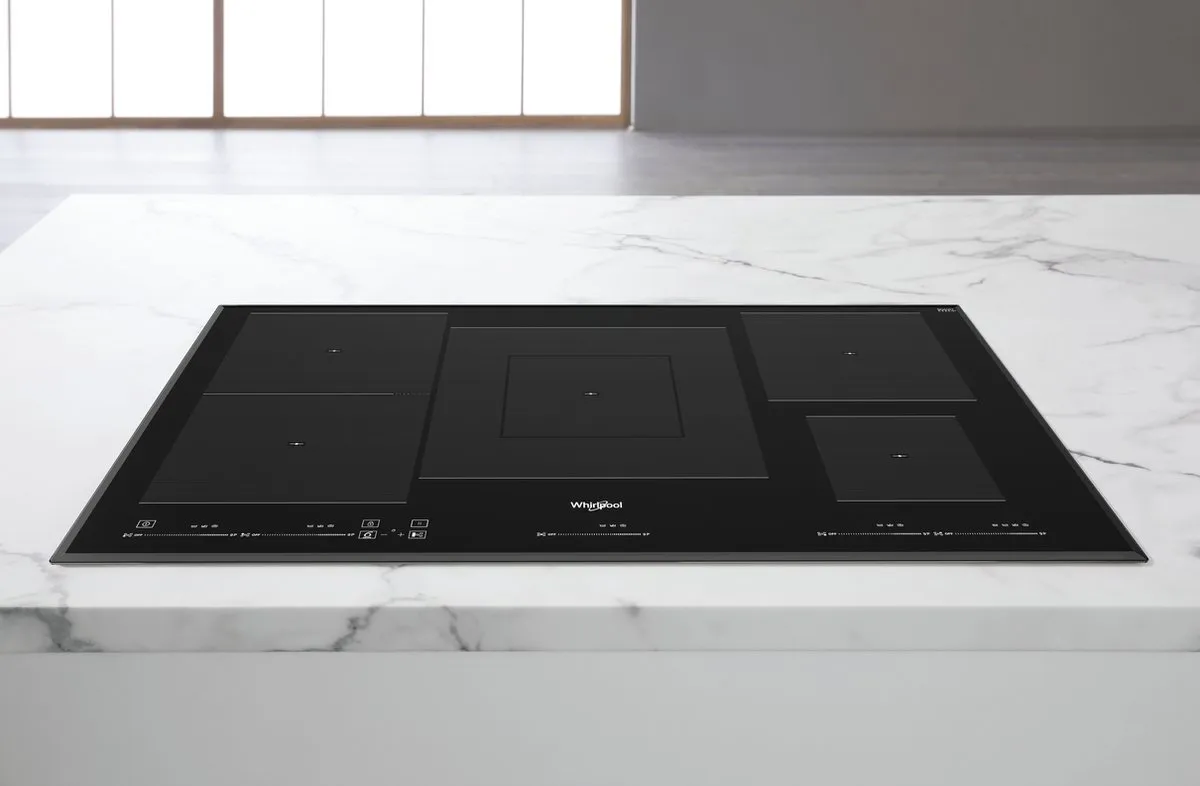 Whirlpool WT 1090 BA Inbouw Inductiekookplaat 90cm - 5 Zones - Zwart