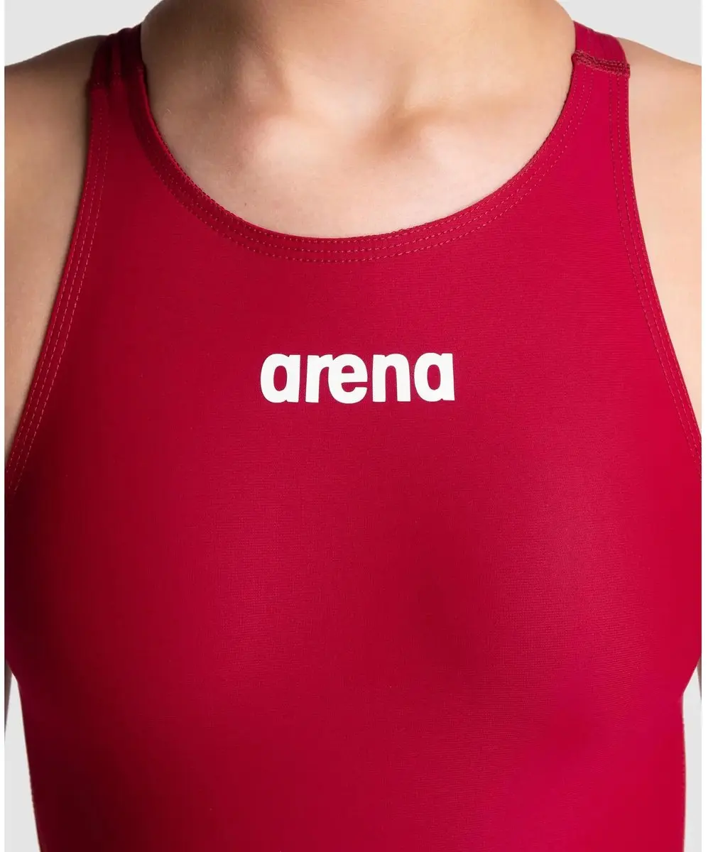 Arena Powerskin St Next Ob Meisjesbadpak - 8 jaar Dieprood - afbeelding 3 van 6