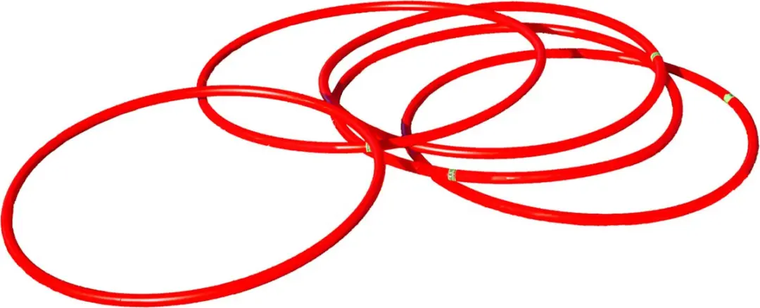 5 ronde coördinatiehoepels