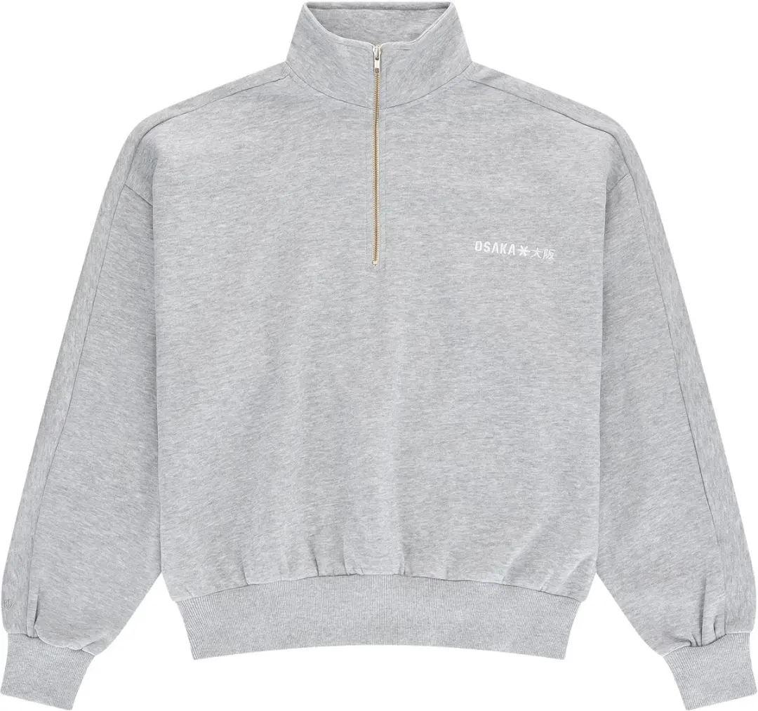 Osaka Men Half Zip Sweater Grijs