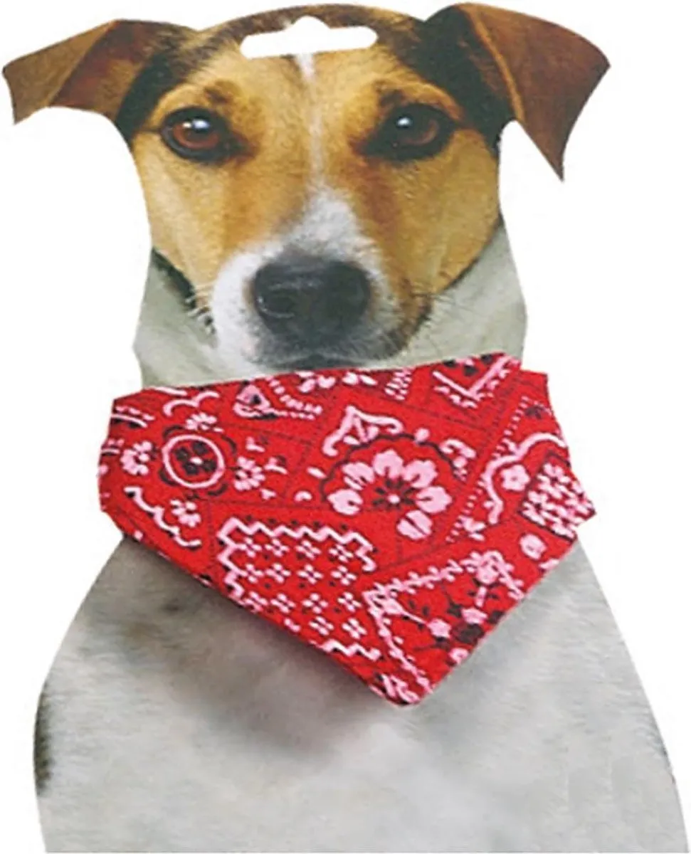Flamingo Pinto Halsband met Bandana - Rood S 25-40cm