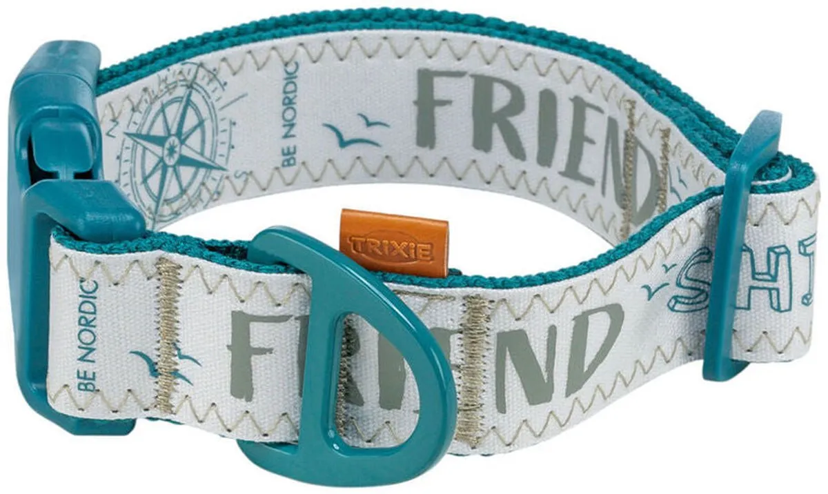 Trixie Halsband Nordic Extra Breed 40-60x3.8cm - Petrol - afbeelding 3 van 3