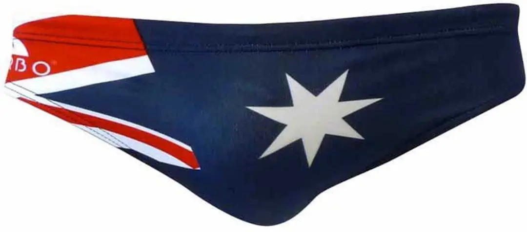 Turbo Australia Flag Zwemslip Rood,Blauw XL Man