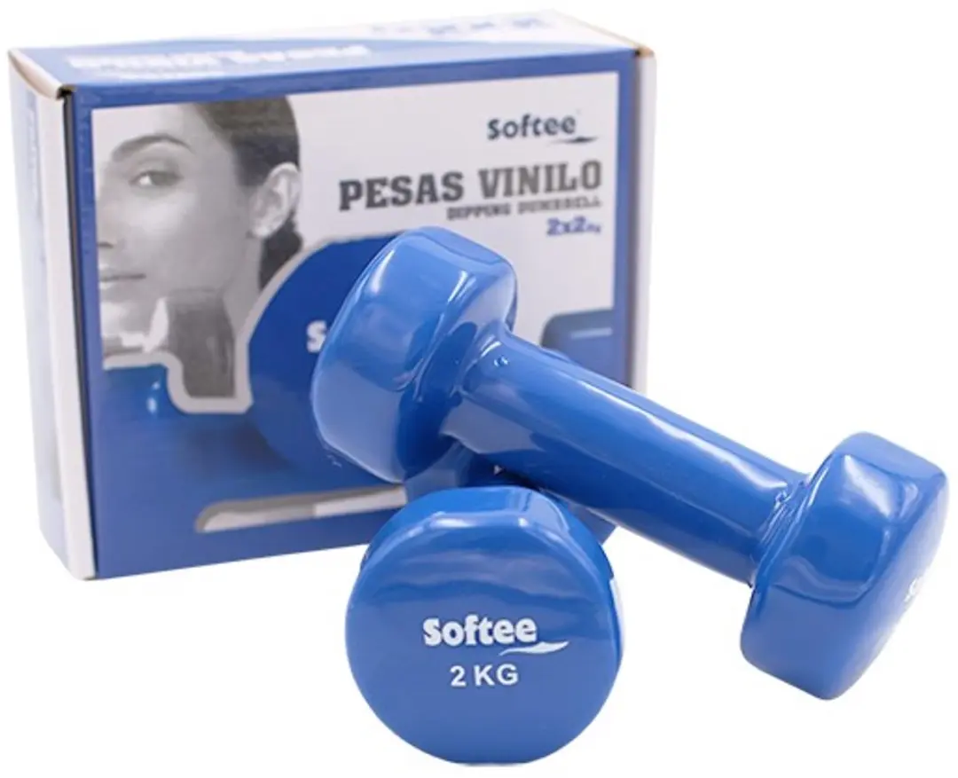 Softee Vinyl Halters 5kg - Set van 2 - Zwart - afbeelding 3 van 5