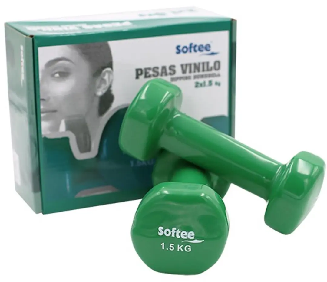 Softee Vinyl Halters 5kg - Set van 2 - Zwart - afbeelding 2 van 5