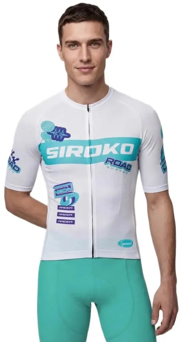 Siroko M8 Nrc Korte Mouw Wielertrui Wit M Man