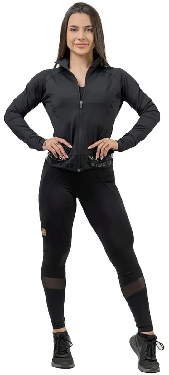 Nebbia Zip-up Intense Warm-up Jas Zwart XS Vrouw