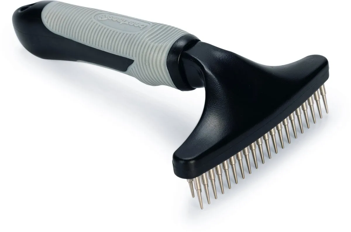 Beeztees Roskam Dubbel Roterende Tand 16,5cm - Zwart/Grijs