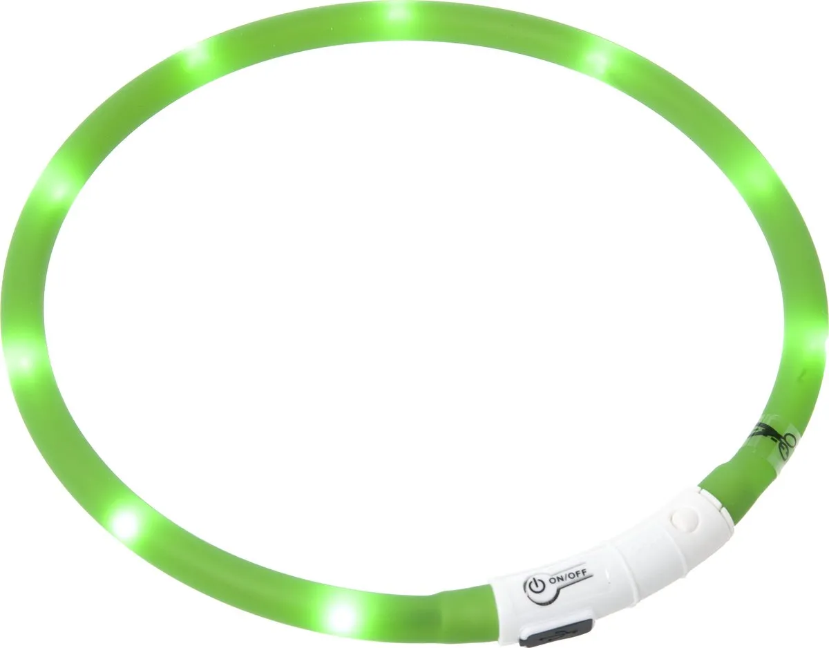 Flamingo Visio Led Halsband 70cm - Groen