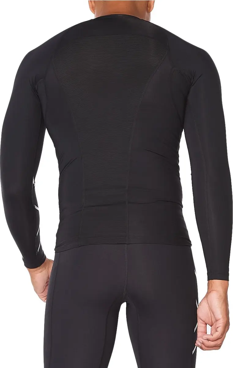 2XU Core Compression LS Heren Compressietrui - Zwart/Zilver - afbeelding 5 van 6