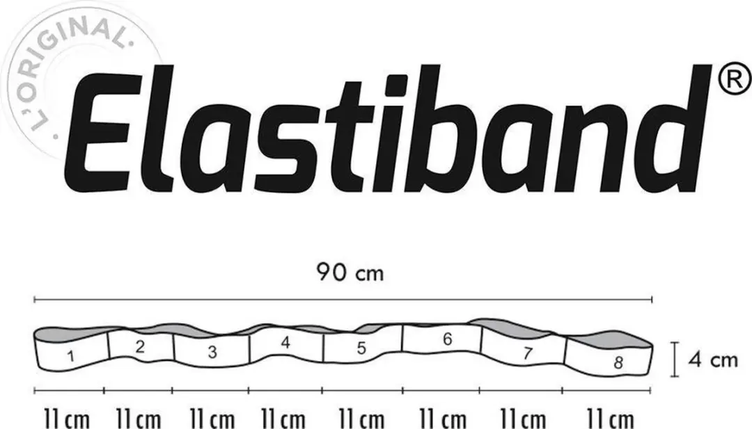 Sveltus Elastiband 15 kg - 80 cm - Zwart - afbeelding 3 van 6
