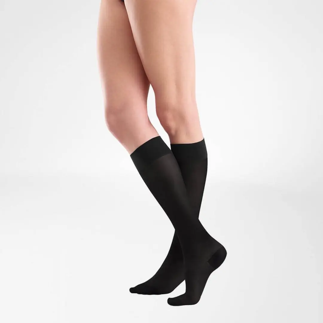 Bauerfeind Venotrain Act Sheer Elegance Steunkousen Dames Zwart- Schoenmaat 37