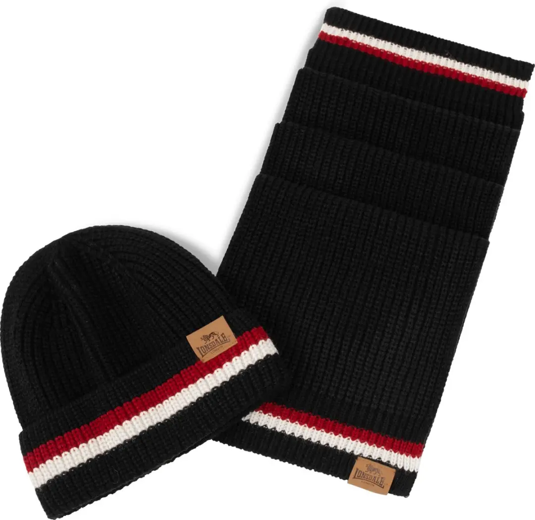 Lonsdale Butleigh unisex sjaal- en mutsenset