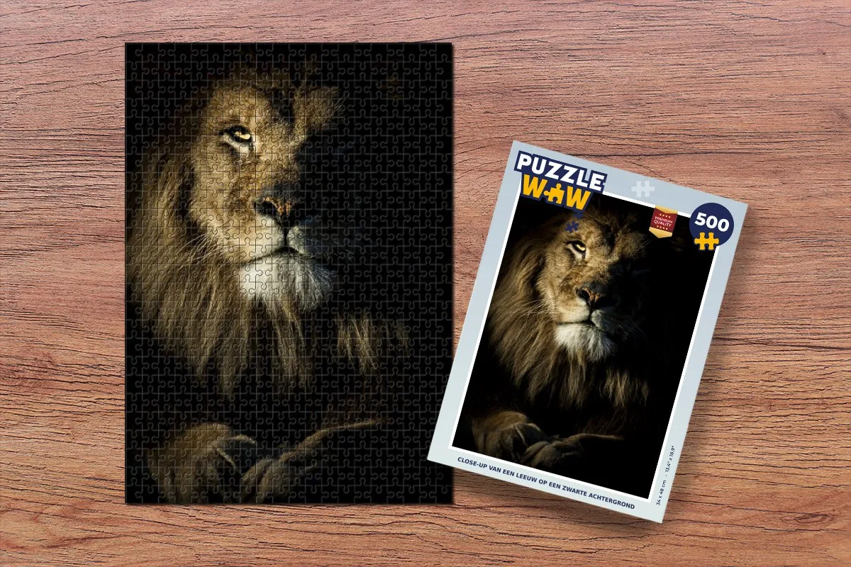 PuzzleWow Leeuw Legpuzzel 500 Stuks - Multicolor