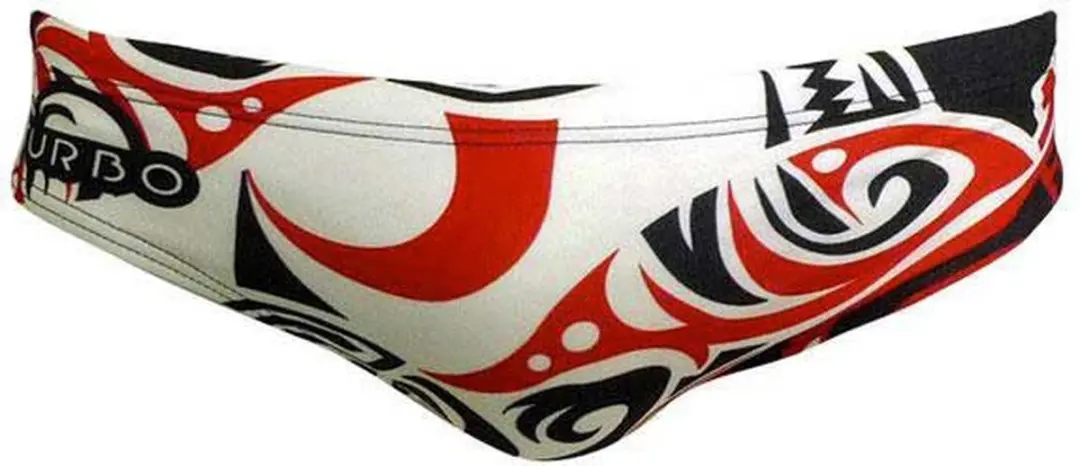 Turbo Maori Skin Tattoo Zwemslip Wit 2XL Man