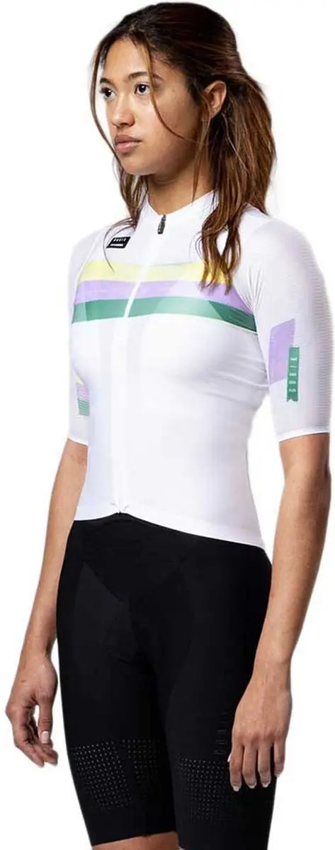 Gobik Attitude 2.0 Korte Mouw Wielertrui Groen,Roze 2XL Vrouw