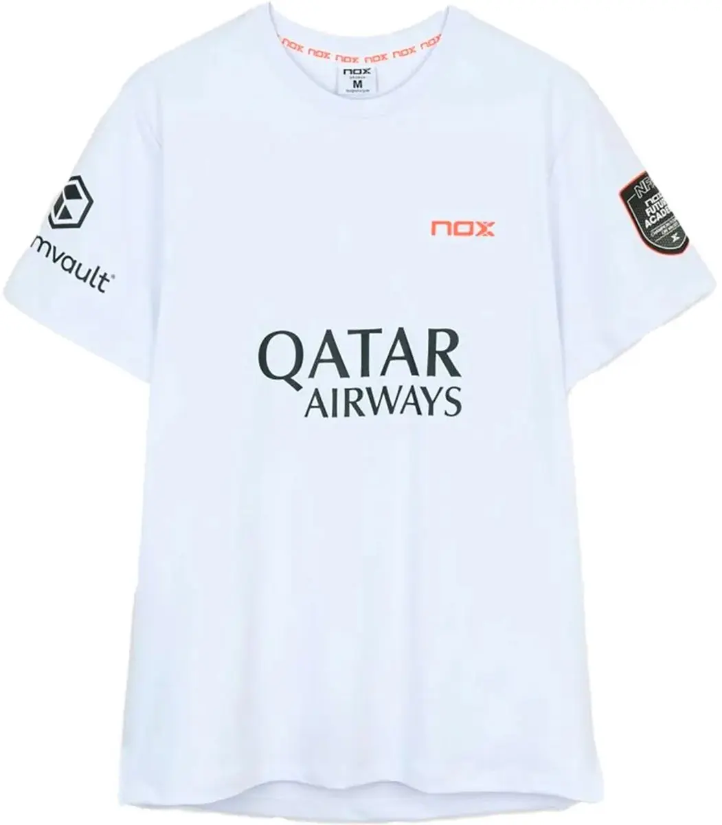 Nox Sponsors At10 T-shirt Met Korte Mouwen Wit XL Man