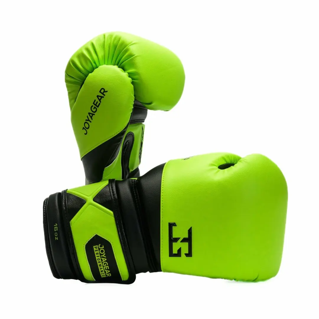 Joyagear Performance Velcro Bokshandschoenen - Lime/Zwart (Beschikbaar in verschillende maten)