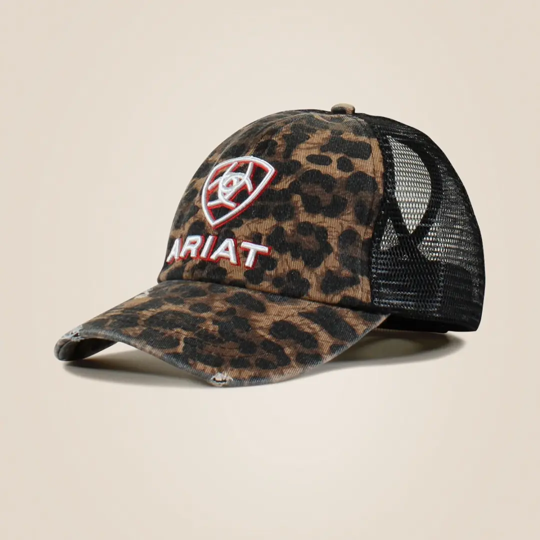 Ariat Baseball Cap Ariat Cheetah Embossed Logo Zwart