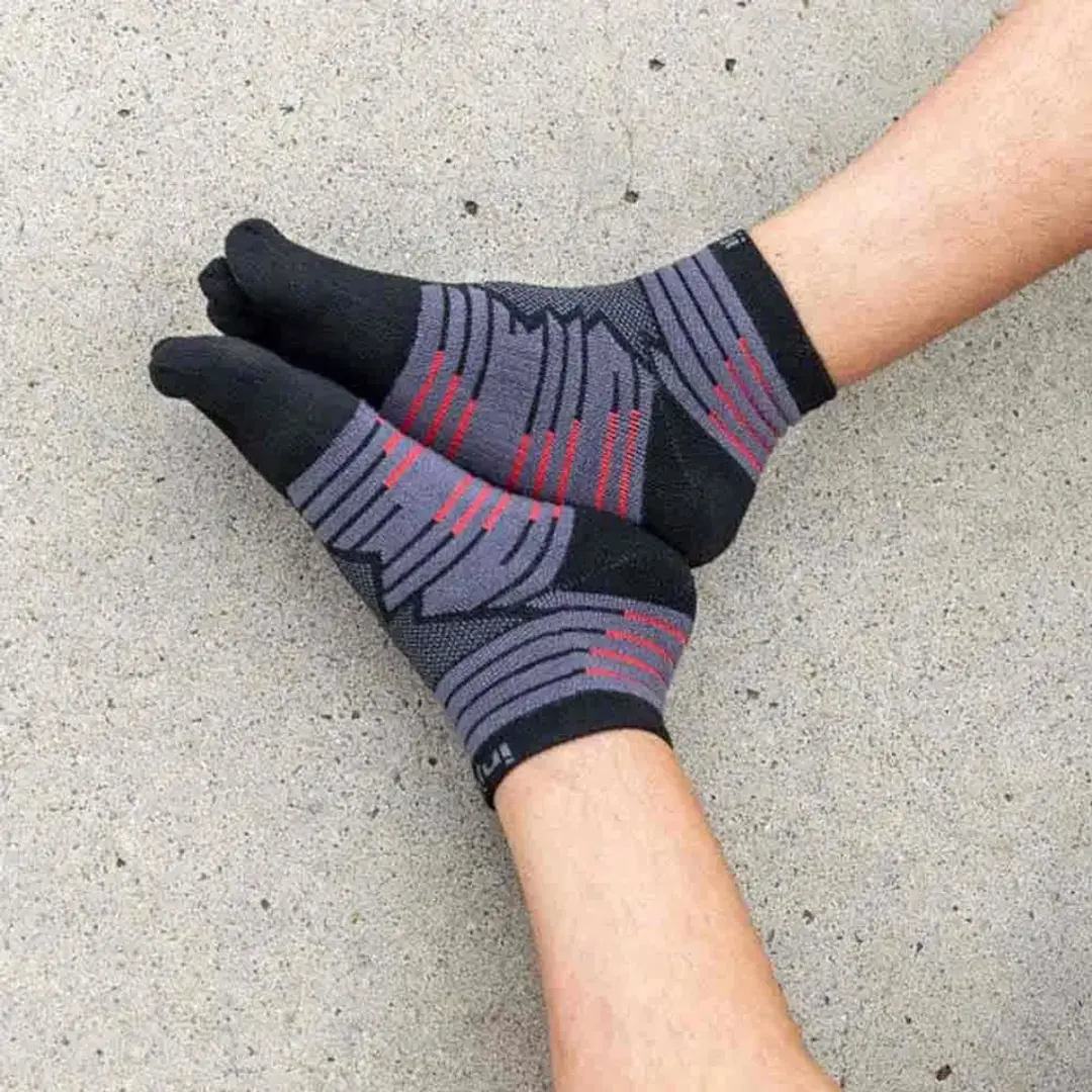Injinji Ultra Run Mini-Crew Teensokken - Onyx - afbeelding 3 van 5