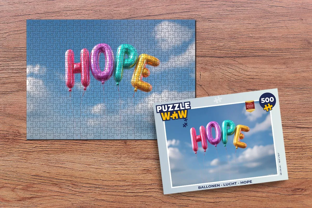 PuzzleWow Hope Legpuzzel 500 Stuks - Ballonen