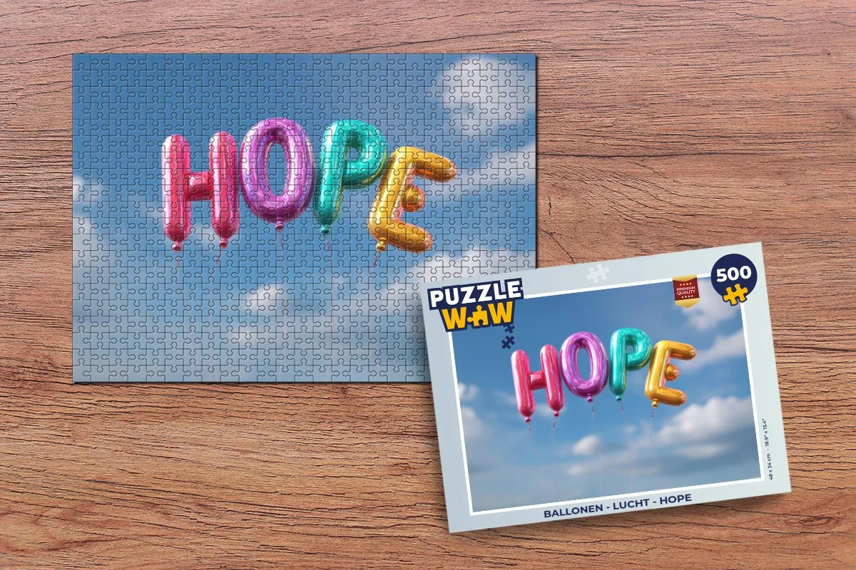PuzzleWow Hope Legpuzzel 500 Stuks - Ballonen