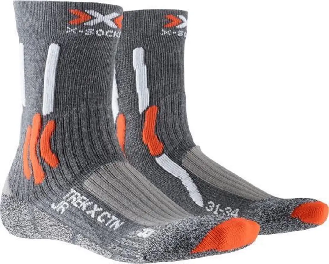 X-socks Wandelsokken Trek X Junior Katoen Grijs Maat 31/34
