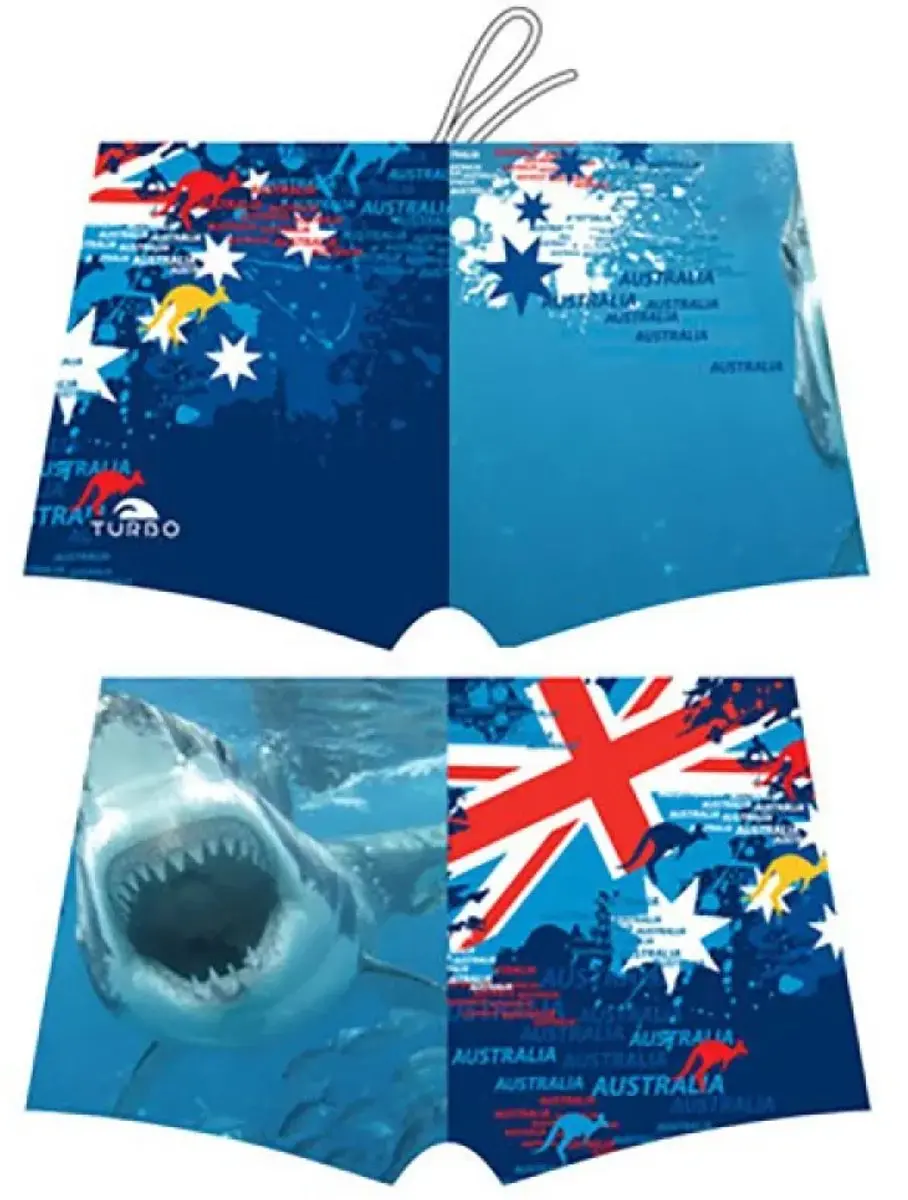 Turbo Shark Australia 2015 Zwemboxer Blauw 3XL Man