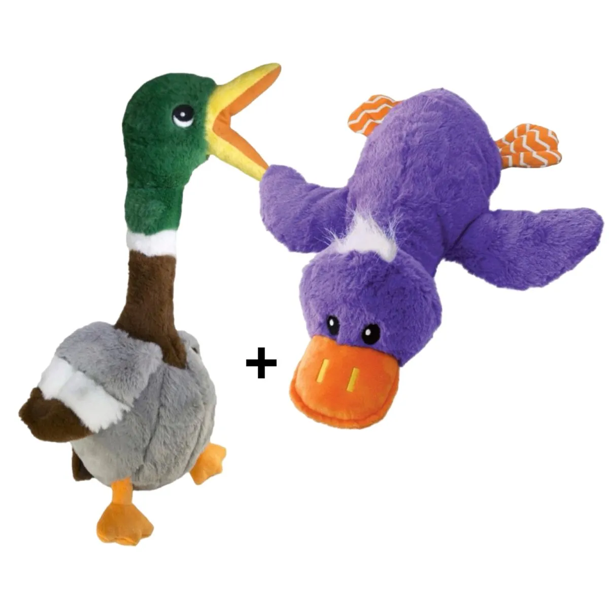 KONG Comfort Jumbo Eend Assorti 40cm + Shakers Honkers 45cm