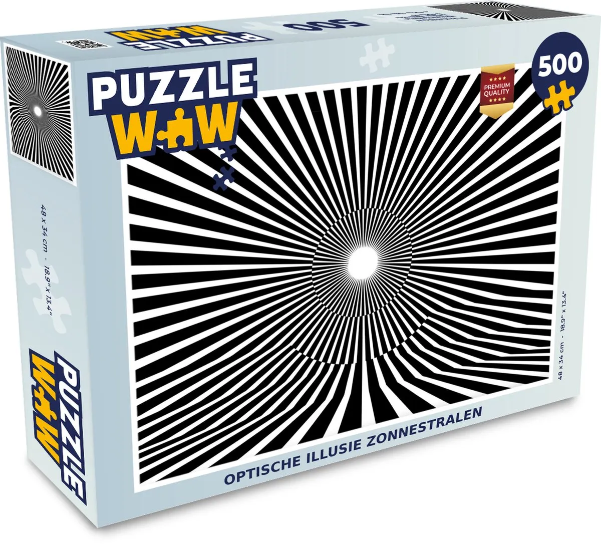 PuzzleWow Optische Illusie Zonnestralen Legpuzzel 500 Stuks