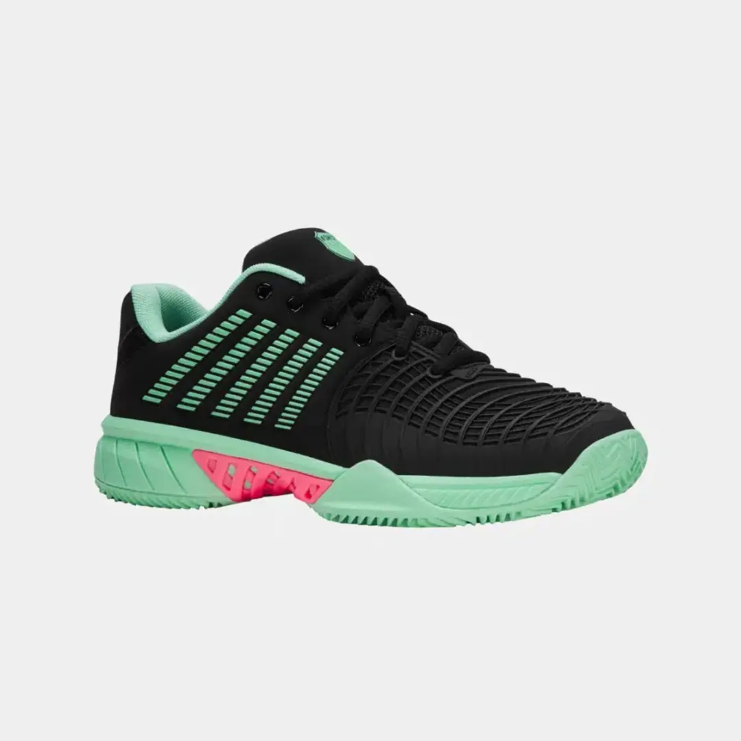 K-Swiss Express Light 3 Clay Dames Tennisschoen Zwart/Groen Maat : 37