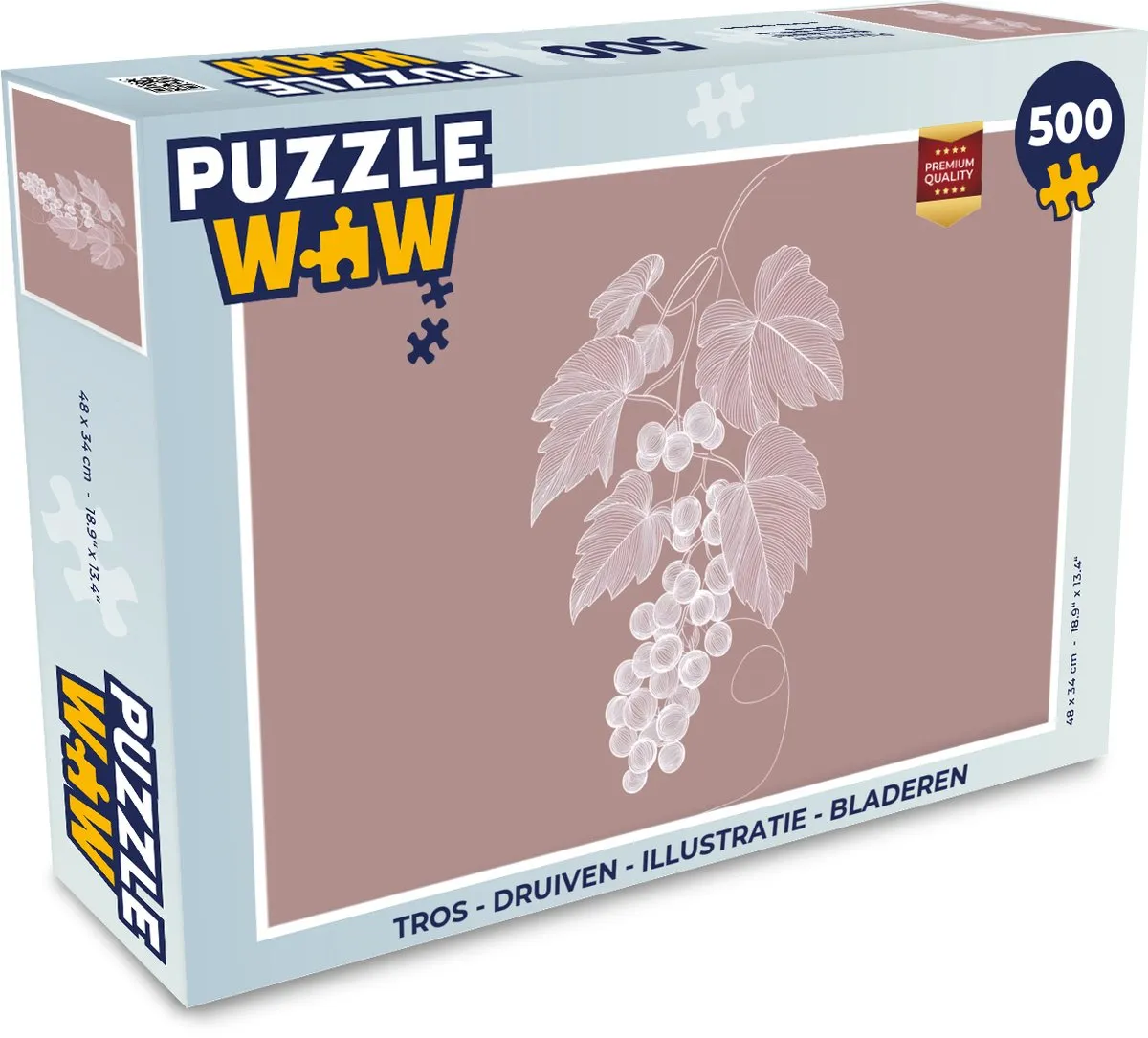 PuzzleWow Legpuzzel Druiven 500 Stuks