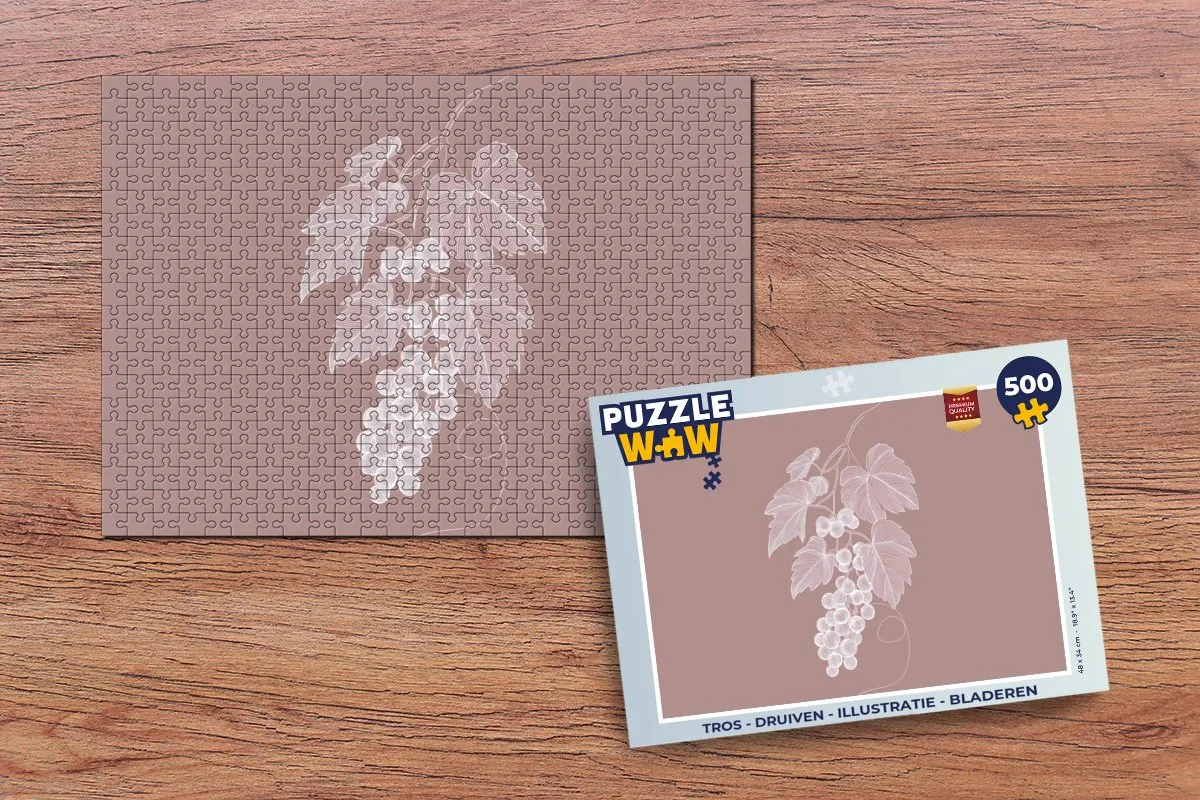 PuzzleWow Legpuzzel Druiven 500 Stuks