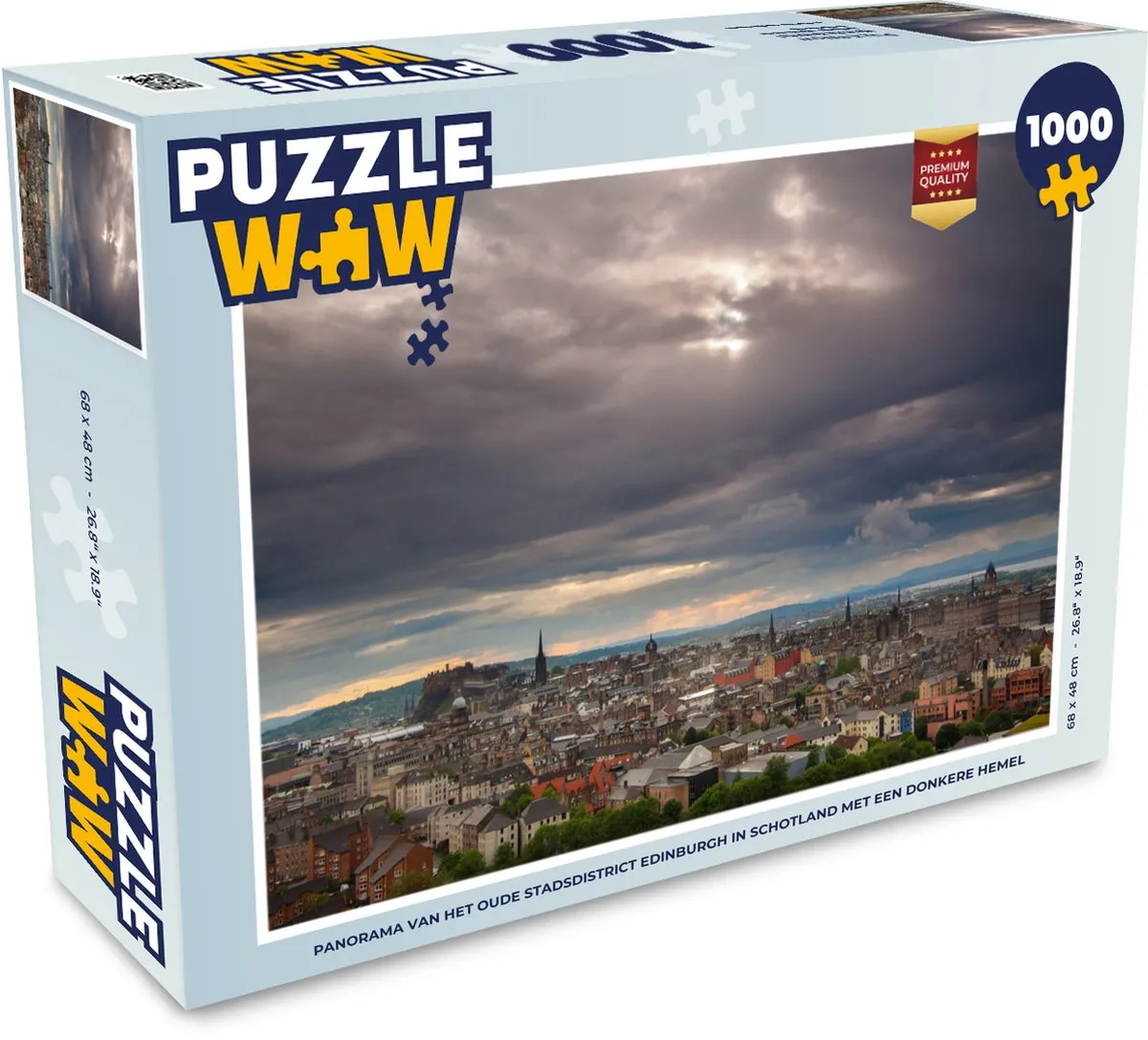 PuzzleWow Architectuur Edinburgh Legpuzzel 1000 Stuks - Multicolor