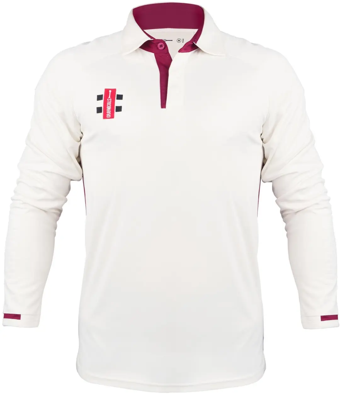 Gray-Nicolls cricket shirt Pro Performance V3 lange mouw 3XL ivoor bordeaux.
