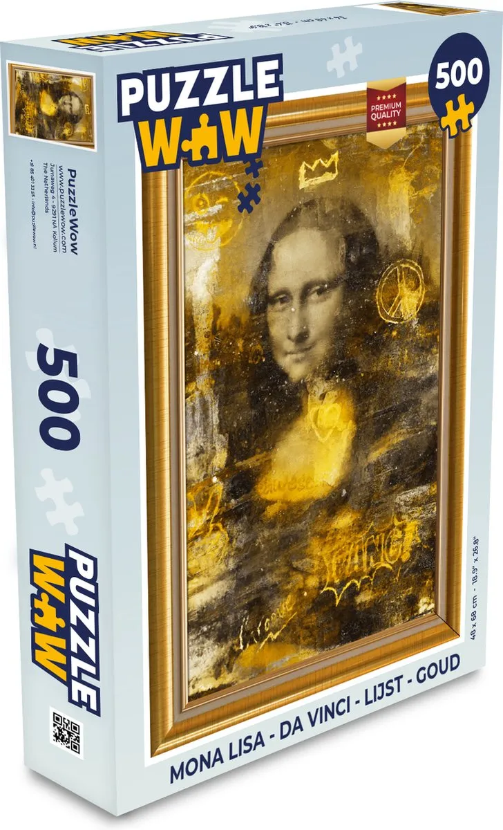 PuzzleWow Mona Lisa Legpuzzel 500 Stuks