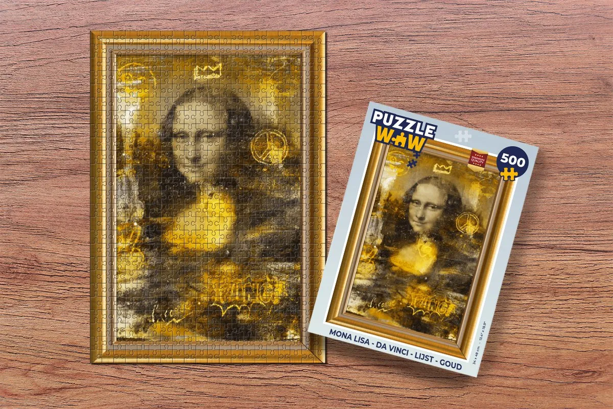 PuzzleWow Mona Lisa Legpuzzel 500 Stuks - Multicolor